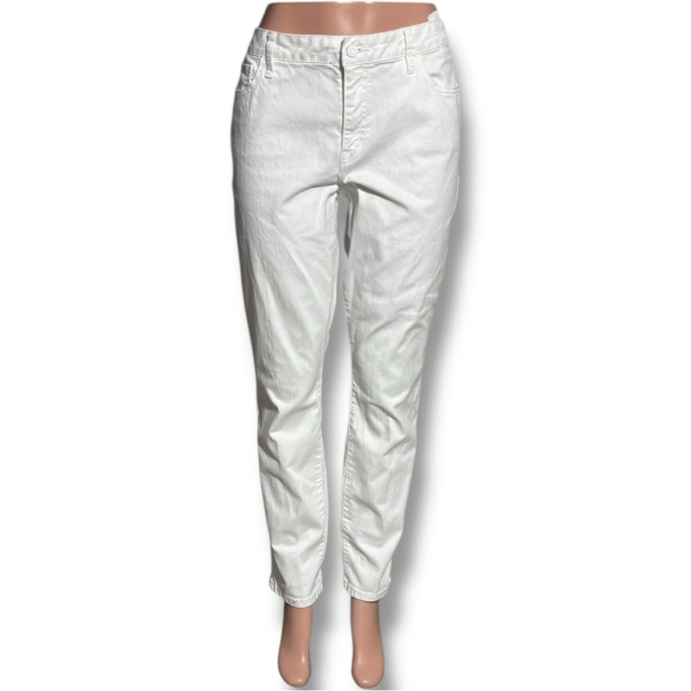 Tommy Hilfiger Women's Bright White Denim High Rise Tapered Size 16 Skinny Jeans - Picture 5 of 16